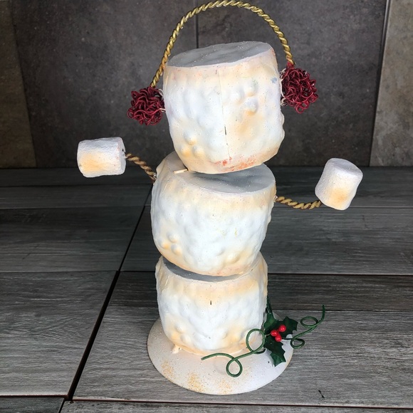 Metal marshmallow snowman - Picture 4 of 7